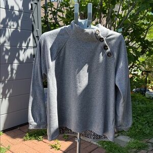 Gray Button-Detail Men's Sweater